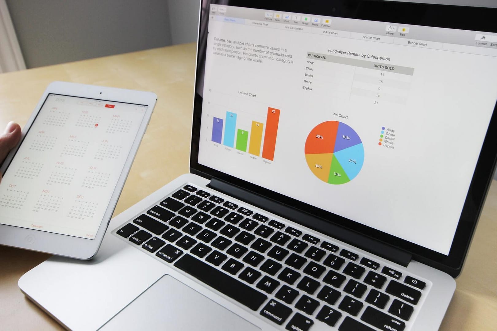 Accounting software on a laptop