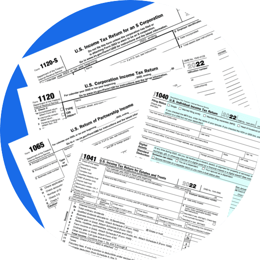 Business and individual tax return forms